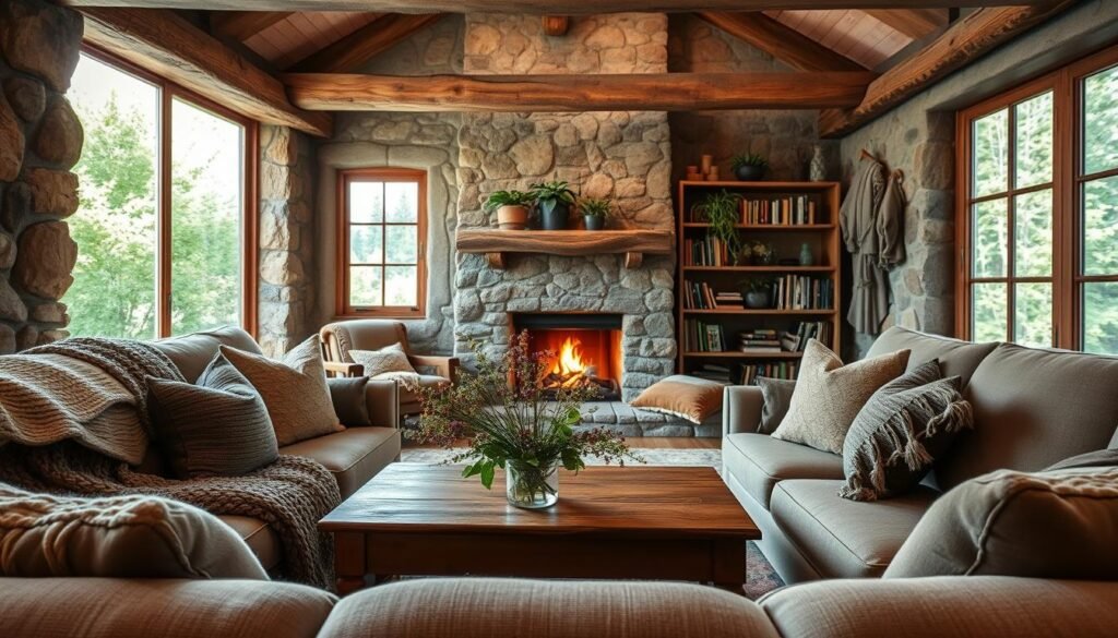 רעיונות לעיצוב סלון כפרי